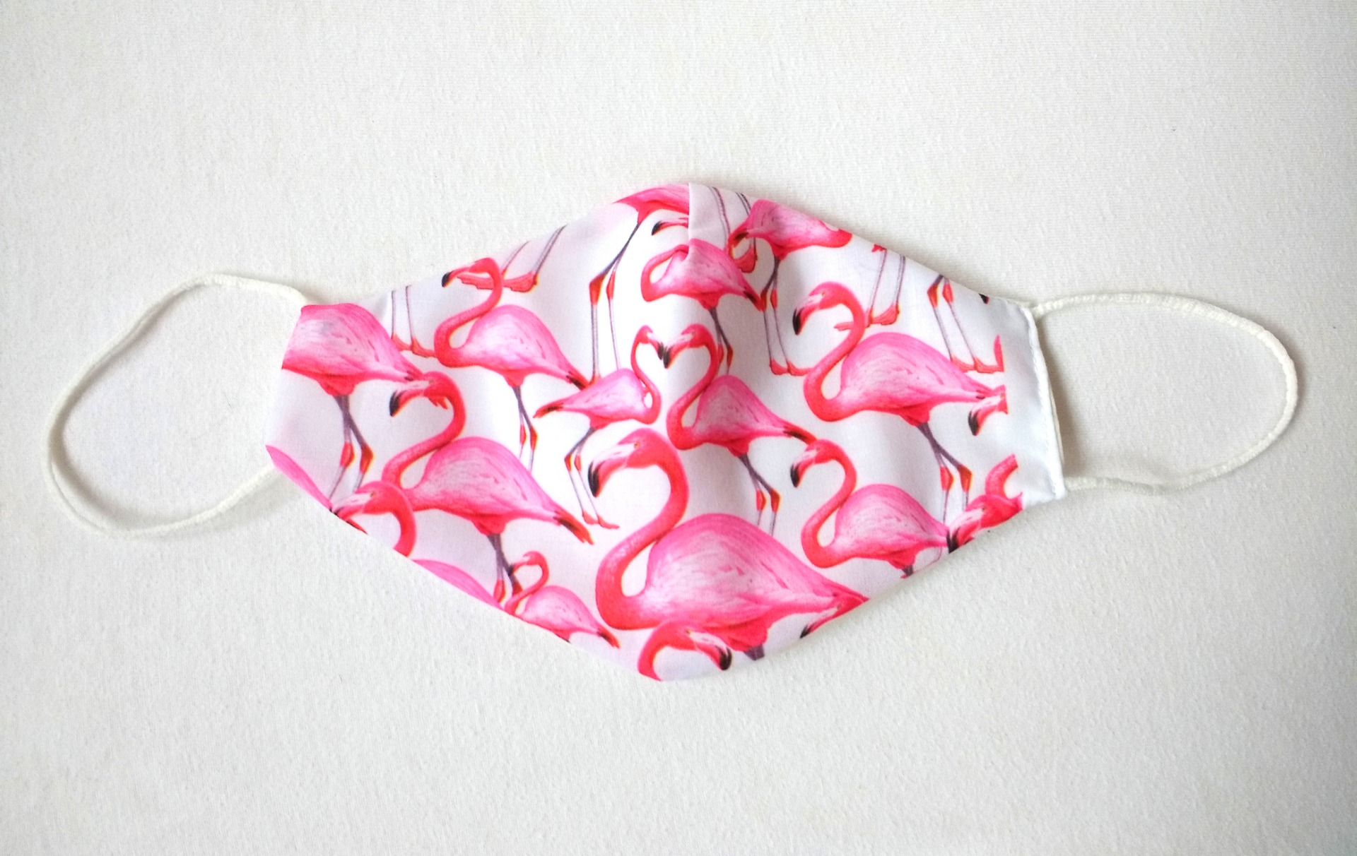 Mondkapje flamingo roze